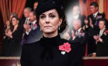 Kate Middleton primo piano e sfondo persone